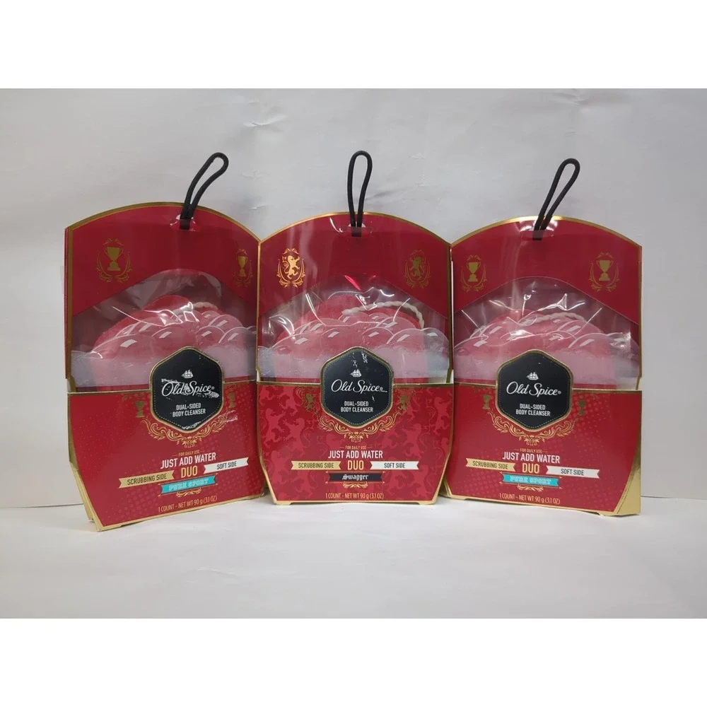 Lot‎ Of 3 New Old Spice Duo 2 Pure Sport & 1 Swagger Dual Sided Body Cleanser